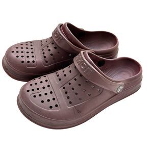 AMOJI Maroon Slip-On Garden Clogs Size 8.5